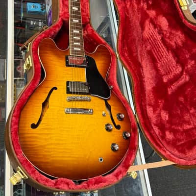 Gibson ES-335 Figured Semi-hollowbody Electric Guitar - Iced Tea, 2023 image 1