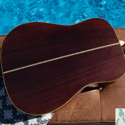 Classic Yamaha FG-401W 1970's Japanese Dreadnaught Acoustic with Hummingbird / Dove Swag! - Natural image 4