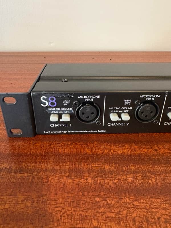 ART S8-3Way Rackmount 8 Channel Microphone Splitter 2009 - Present - Black image 1