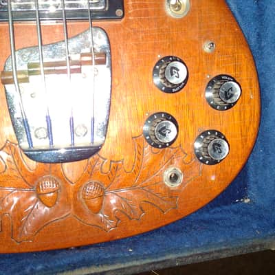 Guild JS II with Oak Leaf Design 1970s - Walnut image 3
