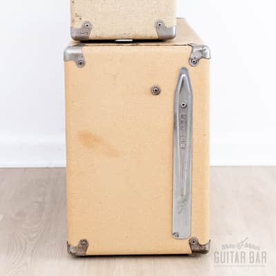 1962 Fender Tremolux Brown Panel Pre-CBS Blonde Piggyback Tube Amp 2x10 w/ Altec 425-8A image 7