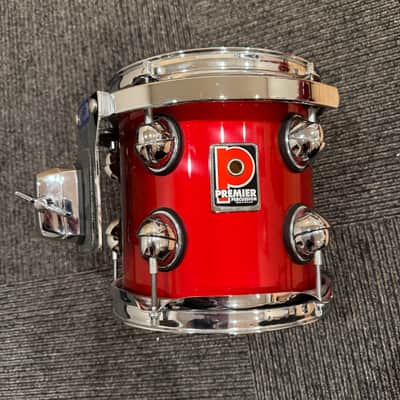 ~RARE!~ Premier Genista 6-Piece 8/10/12/14/16/22 Drum Kit Set in Red Mist Gloss Lacquer (Rm4) image 13