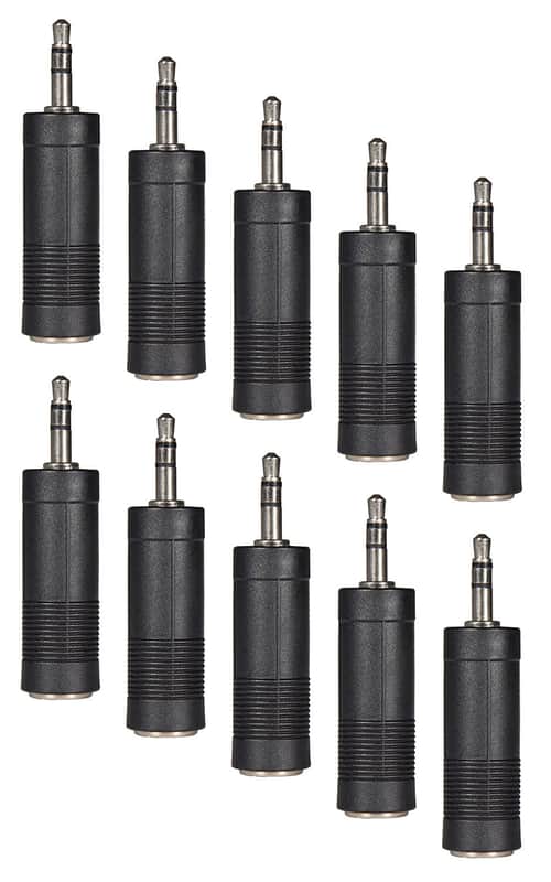 Adaptor 3.5mm Stereo Jack Plug – 6.3mm Stereo Jack Socket (Singular) image 1