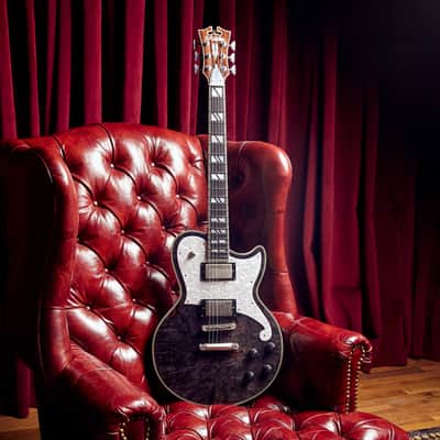 USA Atlantic Custom Shop - Offset Solidbody w/ Hardshell Case - One of a Kind - Trans Black image 2