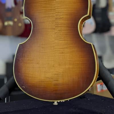 Hofner H500/1-61L-RLC-0 1961 RELIC Vintage Aged Lefty Violin Bass Sunburst *FREE PLEK WITH PURCHASE*! image 8