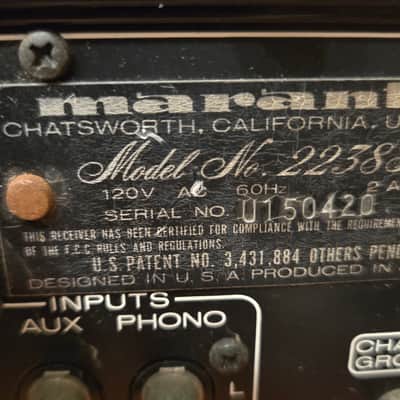 Marantz 2238B 1977 - brushed aluminum face image 4