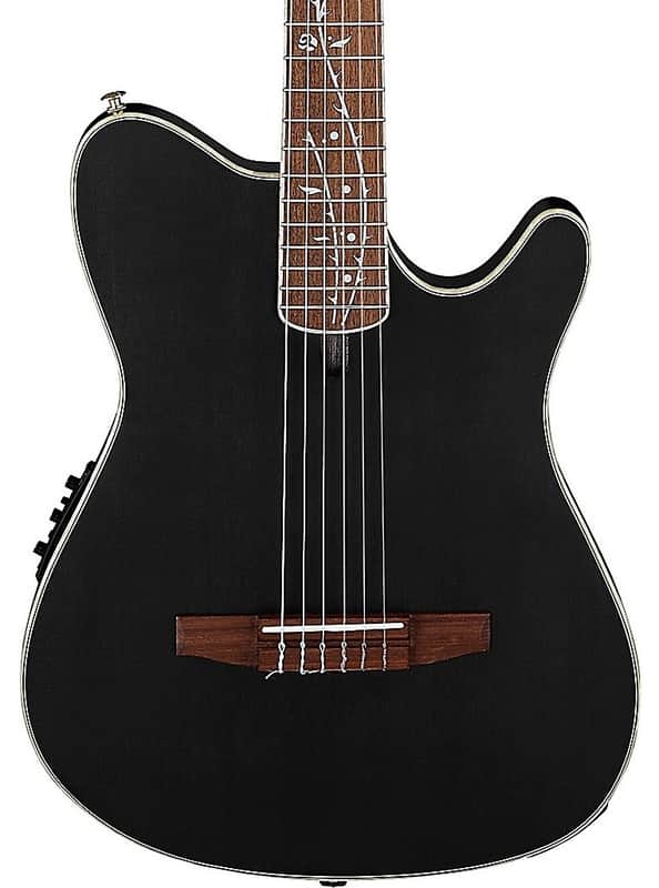 Ibanez TOD10NTKF Tim Henson Signature Nylon Acoustic-Electric Guitar - Transparent Black Flat image 1