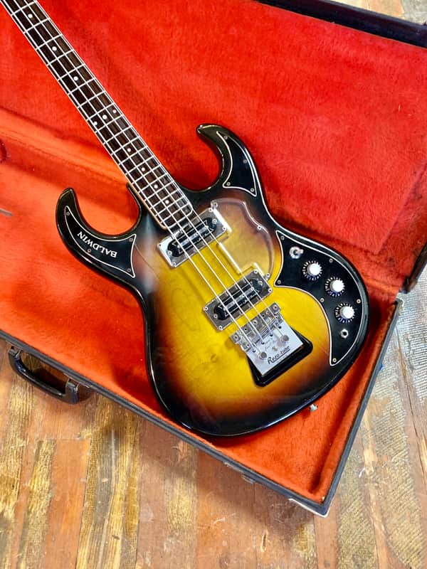 Burns Baldwin Baby Bison Bass guitar c 1965 Sunburst original