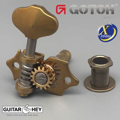 NEW GOTOH SXN510-06M Premium Guitar Tuners Set 15:1 Ratio 3x3 ANTIQUE X-GOLD