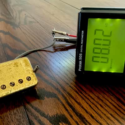VINTAGE 1982 GRECO PAF RELIC HUMBUCKER - GOLD COVER - MAXON MADE - MIJ  - REAL LIFE RELIC image 7