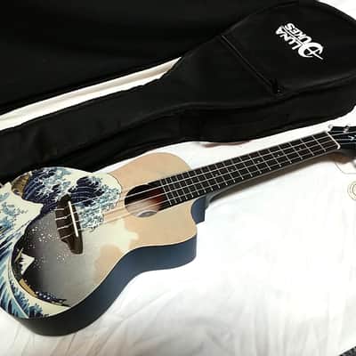 LUNA Great Wave Concert acoustic UKULELE new Mahogany UKE w/ GIG BAG image 1