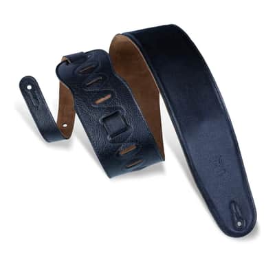 Levy's Leathers M4GF-XL-BLK Guitar Strap M4gf-xl blk 2020s - Black and tan image 1