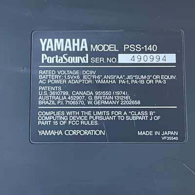 Yamaha PSS-140 Synthesizer 1988 - Black image 7