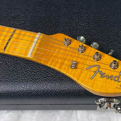 NEW! Fender Custom Shop Flamethrower Telecaster Custom - NOS - Modern Specs - Texas Special Pick-Ups - AAAA Flamed Neck - Purple Sparkle - Authorized Dealer - 7.8lbs - G07233 image 5