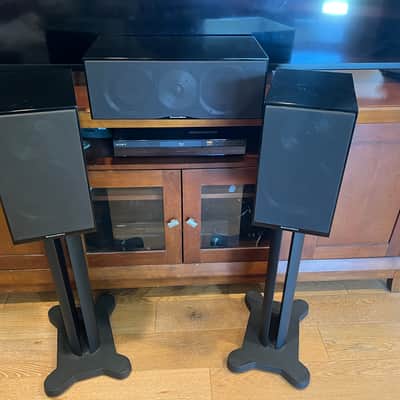 B&W Bowers Wilkins CM5 With Matching Center Speakers, Two Cast Iron Stands. image 5