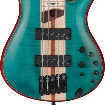 Ibanez SR Premium 5-string Electric Bass - Caribbean Green Low Gloss image 2