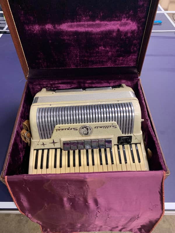 Settimio Soprani Dick Contino Model L277 50s or 60s - Ivory Accordion image 1