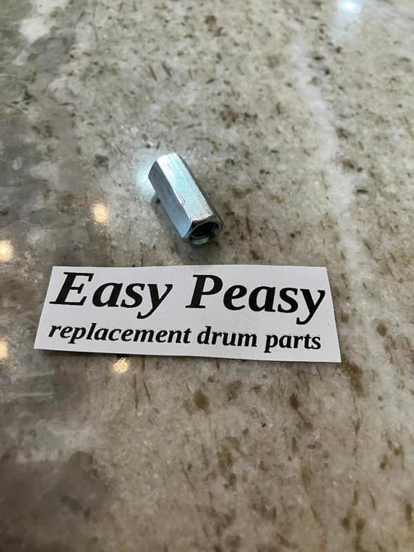 Ludwig replacement part - Pull rod coupling connector nut for 1123-1 hi-hat stand 60s - Zinc plated steel image 1