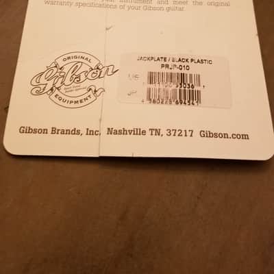 Gibson Les Paul Black Plastic Jackplate image 2