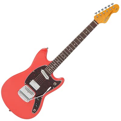 Vintage REVO Series 'Colt' HS Duo Electric Guitar ~ Firenza Red image 3