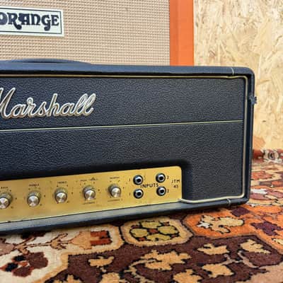 Vintage 1966 Marshall JTM45 MKII Plexi Gold White Guitar Amplifier Head *1960s* image 4