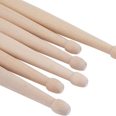 12 Pairs 5A Drum Sticks, Classic Maple Wood Drumsticks for Adults Kids and Beginners, Oval Wood Tip Drum Sticks for Drums Electronic Drums Musical Instrument Percussion image 3