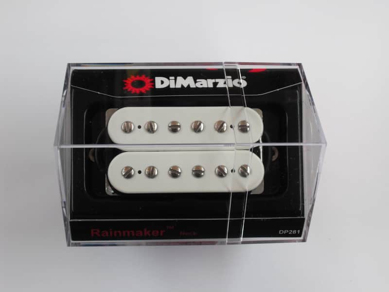DiMarzio Regular Spaced Rainmaker Neck Humbucker White W/Chrome Poles DP 281 image 1