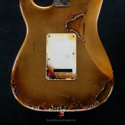 Fender Stratocaster 60th Anniversary Rusty Gold Heavy Aged Relic by East Gloves Customs image 8