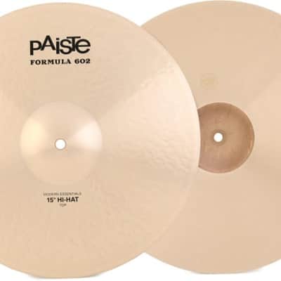 Paiste 15 inch Formula 602 Modern Essentials Hi-hat Cymbals (602MEHH15U2) image 2