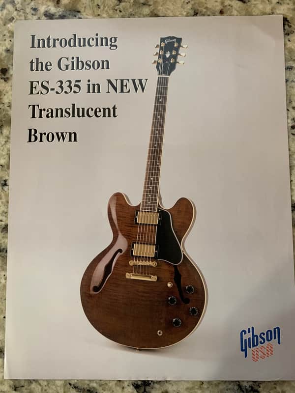 Gibson ES-335 Brochure Trans Brown 1998 image 1