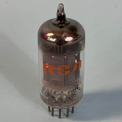 1970s RCA 5963 12AU7WA Vintage Long Plate Halo Getter Preamp Tube! T208 image 2