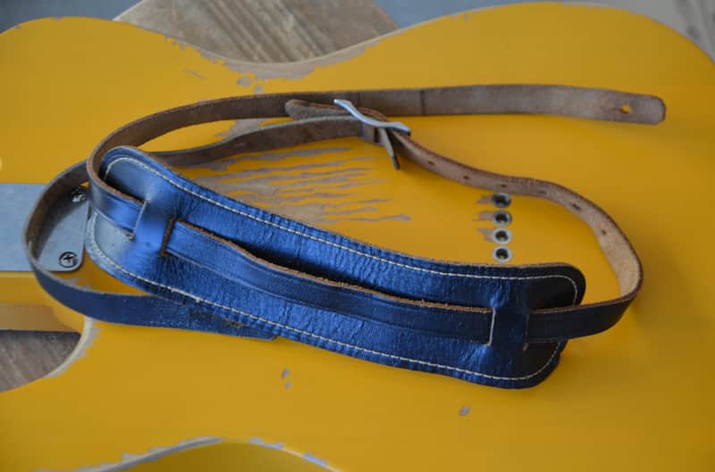 Fender Stratocaster Telecaster P / Jazz Bass mid 1960s real vintage leather strap * very rare pre Fender Logo Buckle/really hard to find! image 1