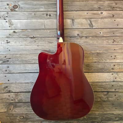 Kit Acoustic guitar chitarra acustica + jack cable + amplifier image 6