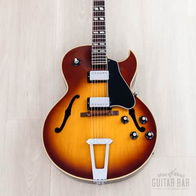 1969 Gibson ES-175 D Vintage Hollowbody Guitar Ice Tea Sunburst w/ Pre-T Top Patent Stickers, Case image 2