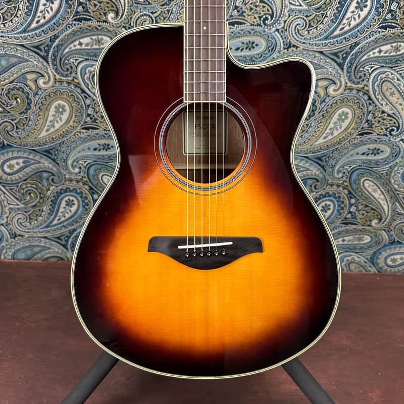 Yamaha FGC-TA TransAcoustic Cutaway Brown Sunburst image 1