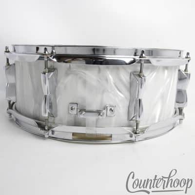 *Yamaha 14x5"YD Snare Drum White Satin Flame YSD-045 9ply Mahogany 8-Lug Chrome* image 6