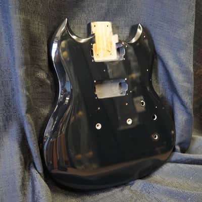 1996 ESP/Japan Bruce Kulick Viper - Mahogany Guitar Body - Black image 5