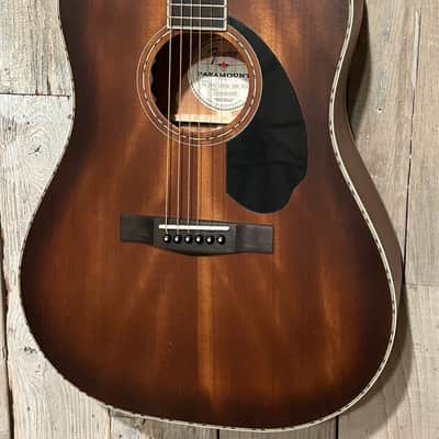 Fender PD-220E All Mahogany Dreadnought Acoustic-electric Guitar - Aged Cognac Burst, Help Support Small Business & Buy It Here! image 1