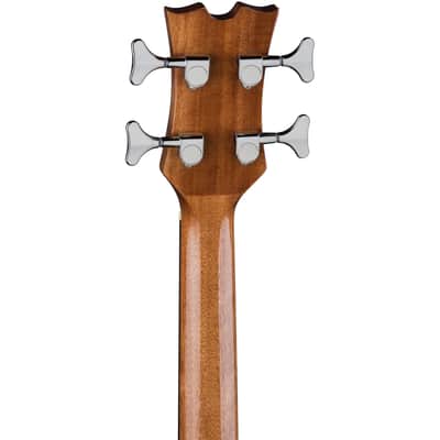 Dean Guitars Exotica Quilt Ash 4 String Acoustic Electric Bass - Gloss Natural image 6