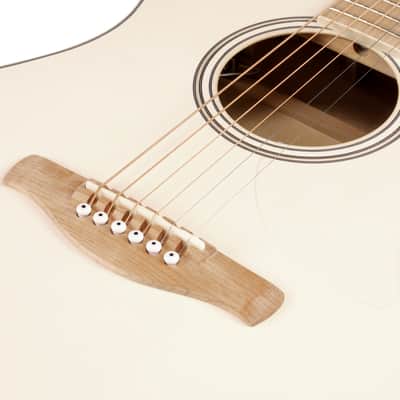 Ibanez Advanced Acoustic AAM370E Guitar Open Pore Antique White image 5
