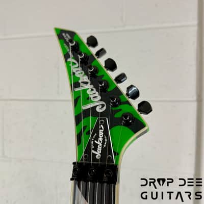 Jackson USA Custom Shop Rhoads RR24 FR Electric Guitar w/ Case - Slime Green Bengal image 11