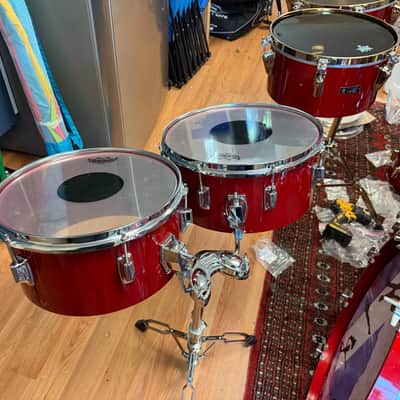 Tama Superstar Timbales - early 80s - Candy Apple Red (fresh paint - formerly super Mahogany) image 2