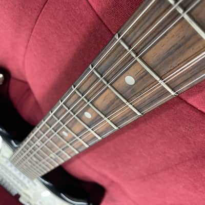 Squier Strat - Black W/ Pearloid Pickguard image 3