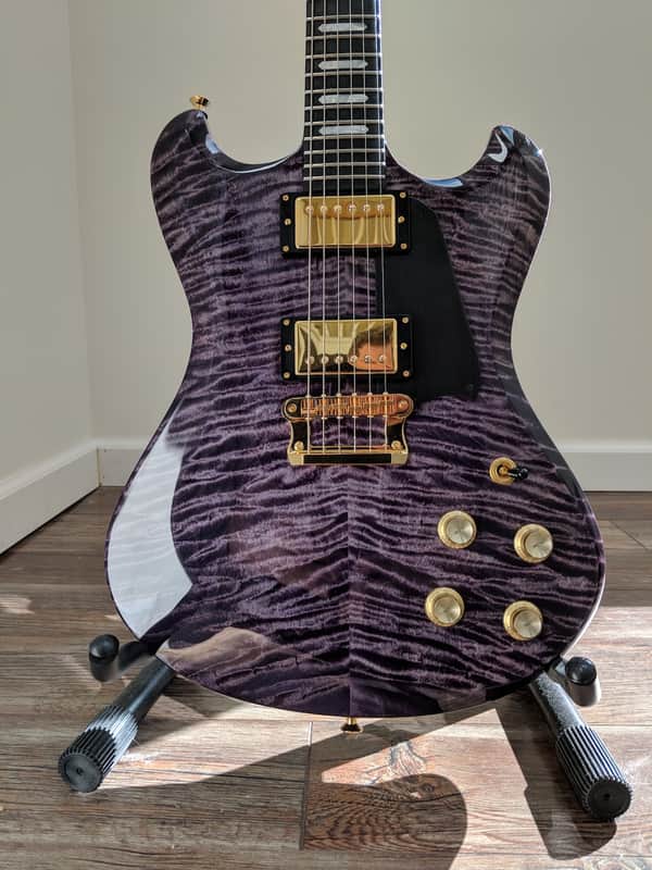 Knaggs T1 Tier 1 Honga 2018 Trans Purple. Amazing Top! Electric Guitar image 1