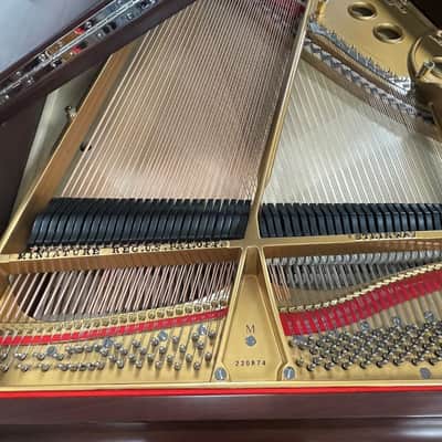Steinway Model M 5'7" Grand Piano 1924 (Restored) - Satin Mahogany image 17