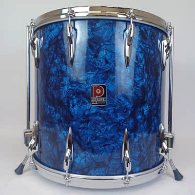 Premier 20,12,16" Blue Pearl Drum Set 3Ply Birch+Die-Cast-Rims Vintage 60s#54 UK image 20