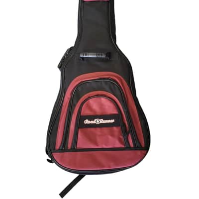 Road Runner Dreadnaught Acoustic Guitar Gig Bag, Black/Red image 1