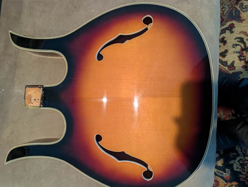 Danelectro Coral Longhorn Guitar Body 1967 - Vintage Sunburst image 1