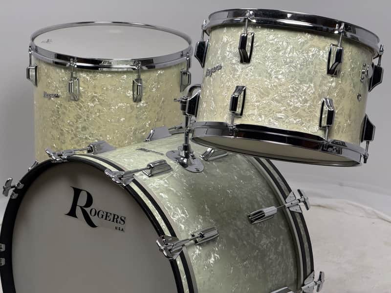Rogers 22/13/16" 60's Fullerton-Era Holiday Drum Set - White Marine Pearl image 1