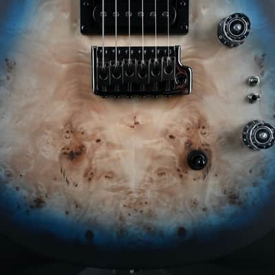 PRS SE Custom 24-08 Poplar Burl Limited Edition Lake Blue Midnight Burst #143 image 5